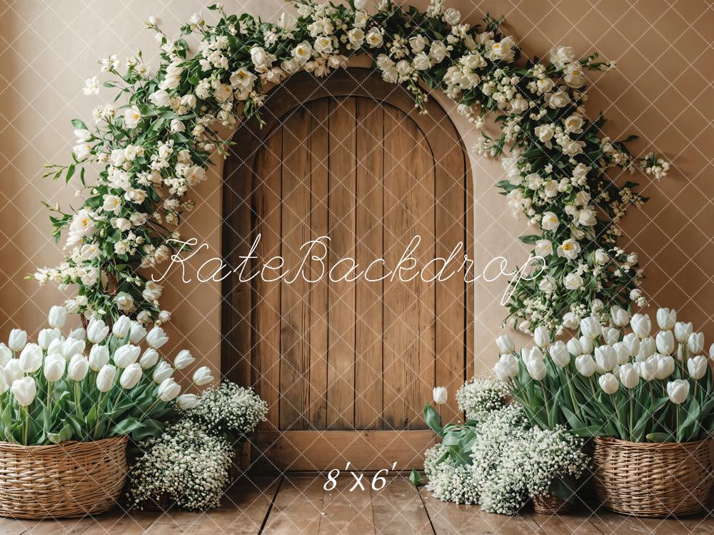Kate Printemps Fleur Porte en Bois Toile de fond conçue par Emetselch - Kate Backdrop FR