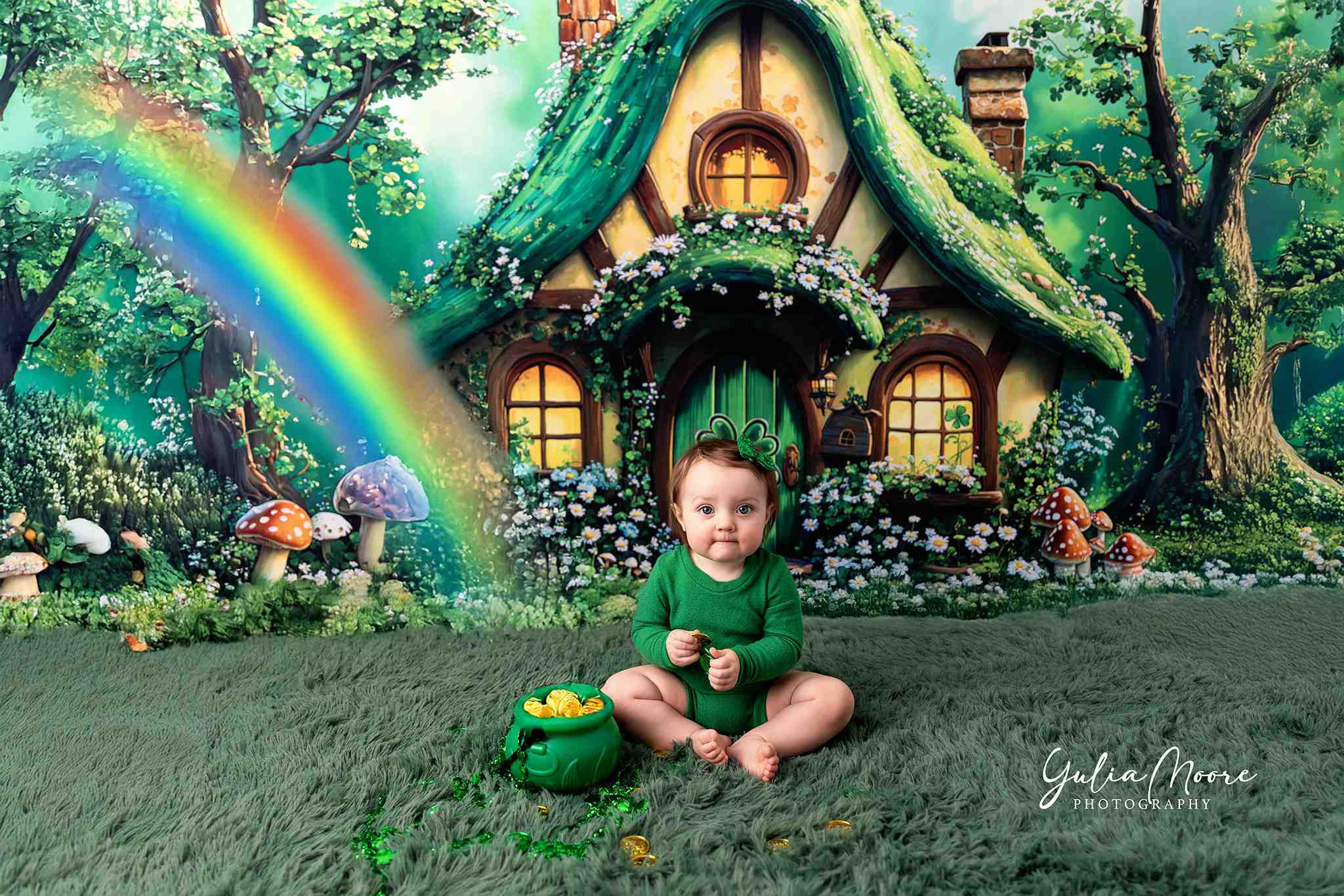 Kate Trèfle Chalet Forêt Fantastique Toile de fond conçue par Emetselch - Kate Backdrop FR