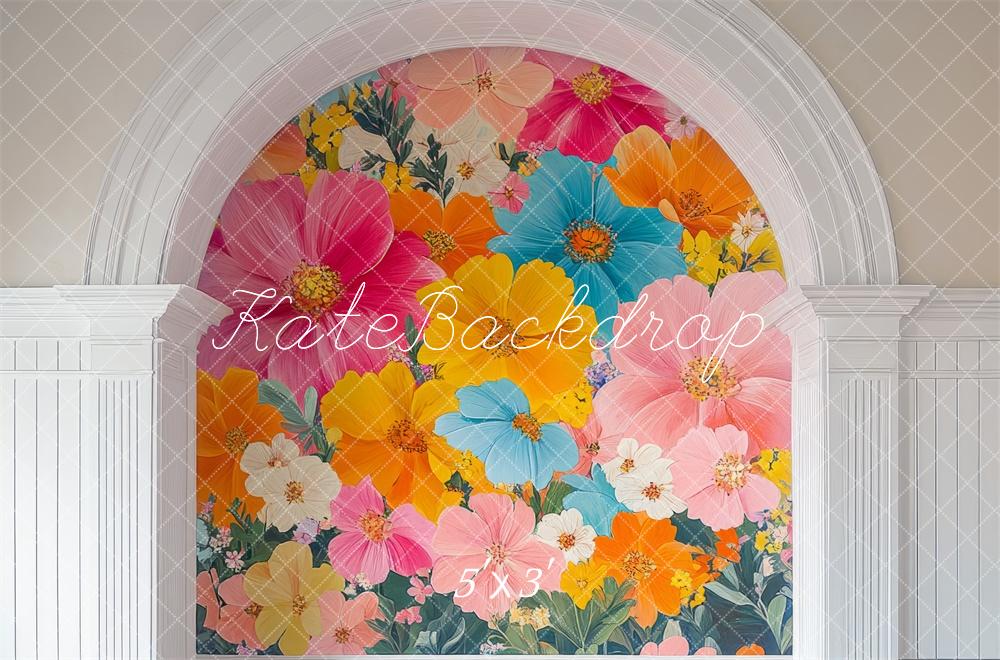 Kate Fête des mères Fleurs Arche Coloré Toile de fond conçue par Mini MakeBelieve - Kate Backdrop FR