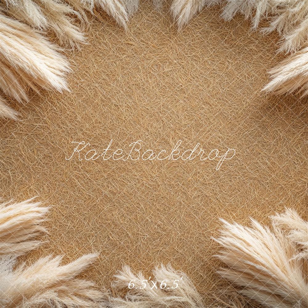Kate Bohème Herbe de la Pampa Sol Toile de fond conçue par Mini MakeBelieve - Kate Backdrop FR