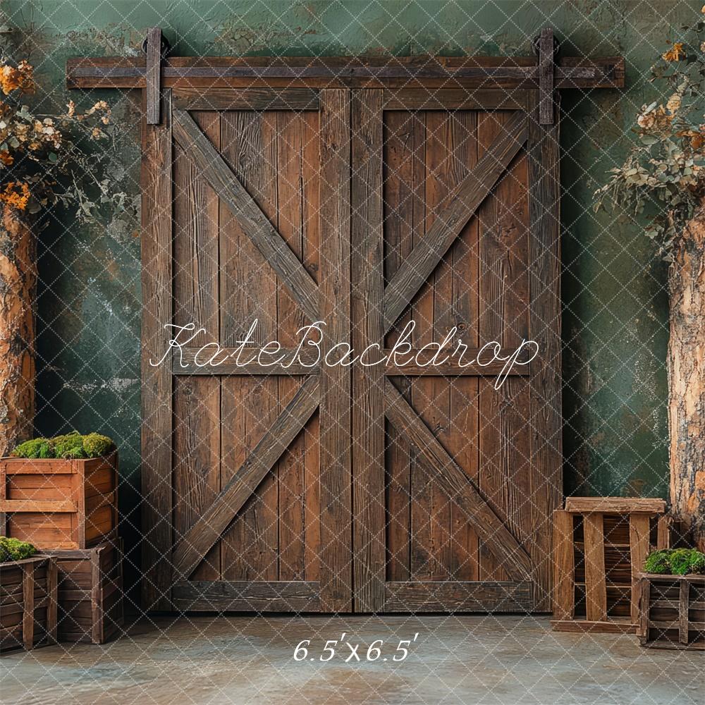 Kate Fête des pères Rustique Grange Porte Toile de fond conçue par Mini MakeBelieve - Kate Backdrop FR