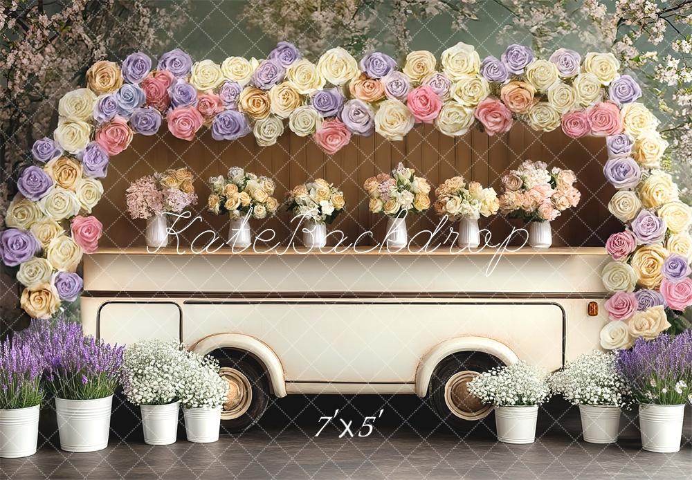 Kate Fête des mères Mariage Camping-car Toile de fond conçue par Mini MakeBelieve - Kate Backdrop FR