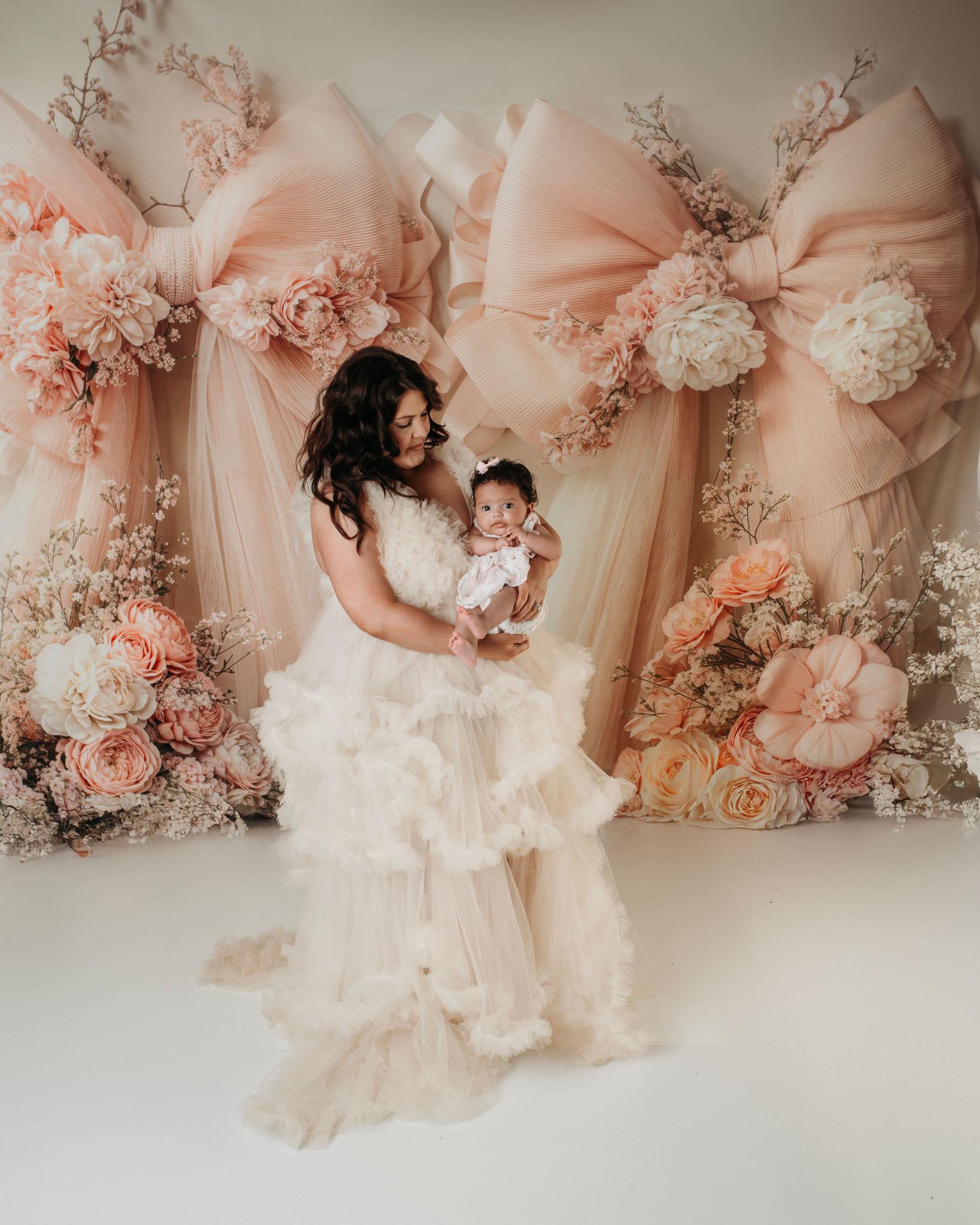 Kate Mariage Pêche Fleurs Nœud Toile de fond conçue par Emetselch - Kate Backdrop FR