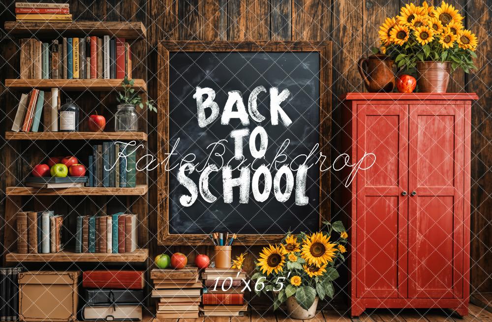 Kate Retour à l'école Tableau noir Livres Toile de fond conçue par Emetselch - Kate Backdrop FR
