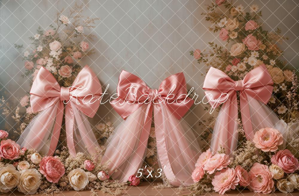 Kate Printemps Rose Nœuds Fleurs Toile de fond conçue par Emetselch - Kate Backdrop FR