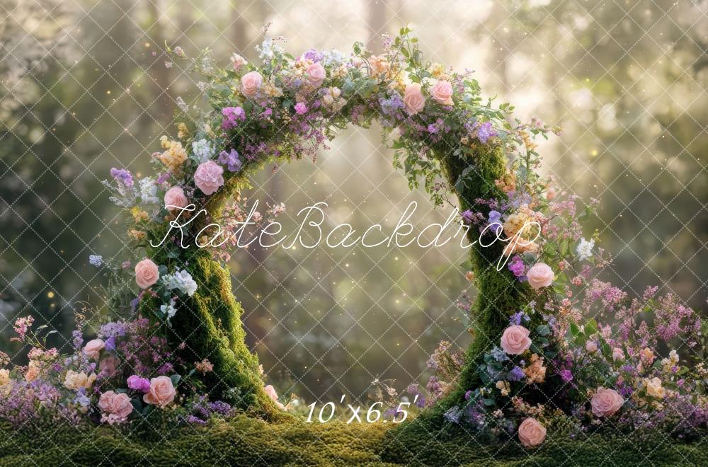 Kate Fleurs Fée Arche Fantaisie Forêt Toile de fond conçue par Mini MakeBelieve - Kate Backdrop FR