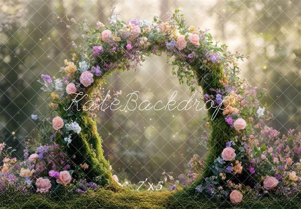 Kate Fleurs Fée Arche Fantaisie Forêt Toile de fond conçue par Mini MakeBelieve - Kate Backdrop FR