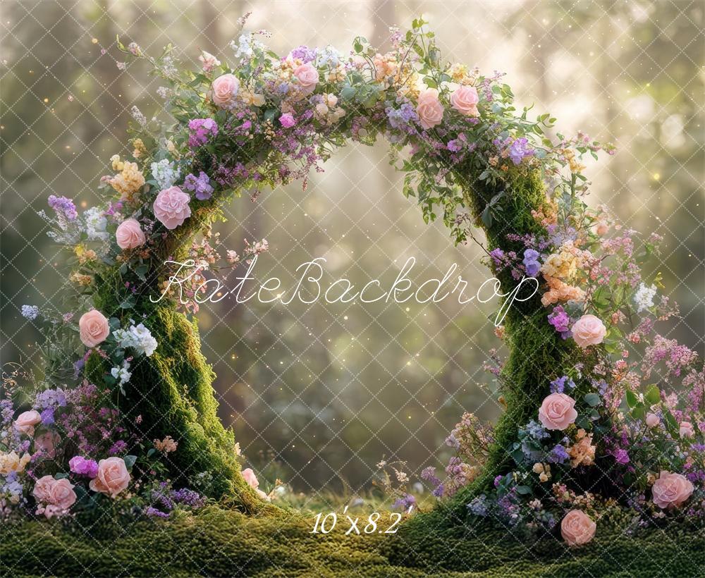 Kate Fleurs Fée Arche Fantaisie Forêt Toile de fond conçue par Mini MakeBelieve - Kate Backdrop FR