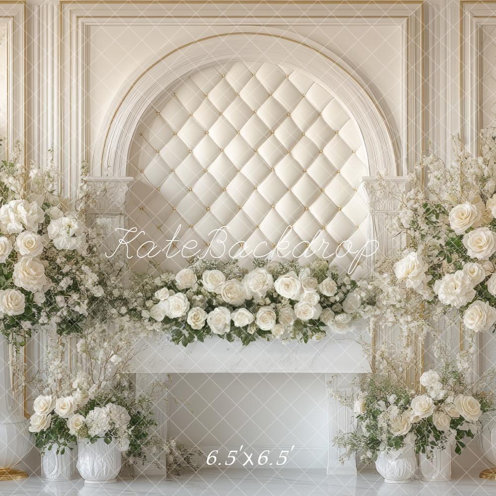 Kate Printemps Fleurs Arche Mur Blanc Toile de fond conçue par Mini MakeBelieve - Kate Backdrop FR