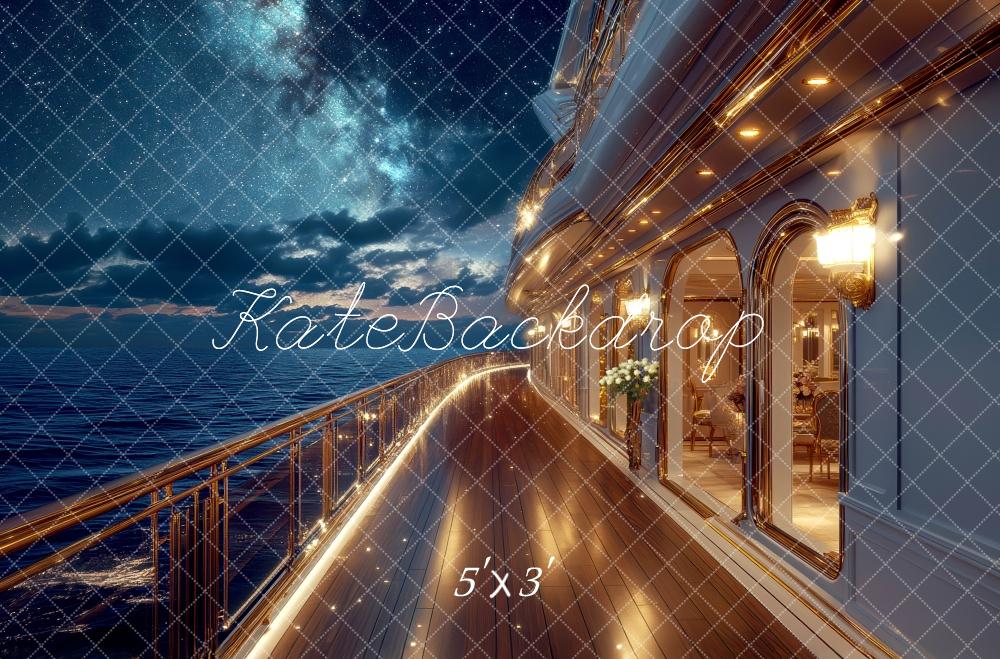 Kate Croisière Luxueux Lumière Nuit Ciel Toile de fond conçue par Mini MakeBelieve - Kate Backdrop FR