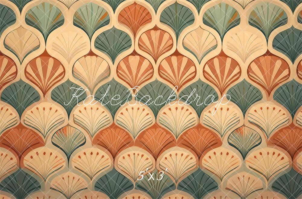 Kate Motif Festonné Coloré Moyen-âge Rétro Toile de fond conçue par Mandy Ringe - Kate Backdrop FR