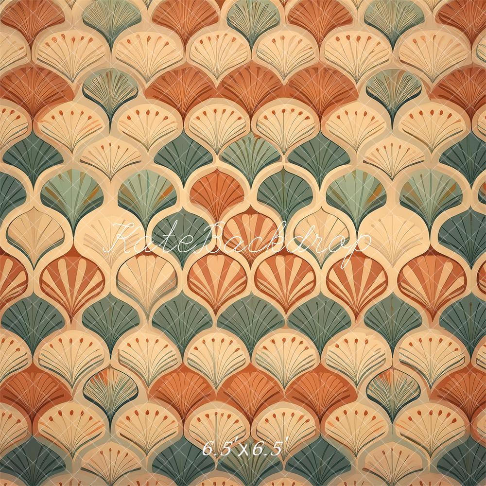 Kate Motif Festonné Coloré Moyen-âge Rétro Toile de fond conçue par Mandy Ringe - Kate Backdrop FR