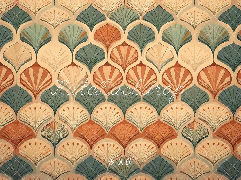 Kate Motif Festonné Coloré Moyen-âge Rétro Toile de fond conçue par Mandy Ringe - Kate Backdrop FR