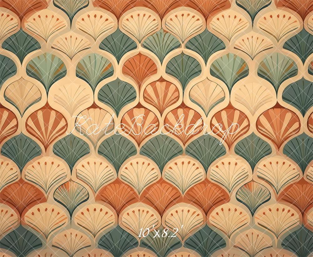 Kate Motif Festonné Coloré Moyen-âge Rétro Toile de fond conçue par Mandy Ringe - Kate Backdrop FR