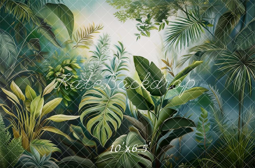 Kate Jungle Plantes Peinture Murale Toile de fond conçue par Mandy Ringe - Kate Backdrop FR