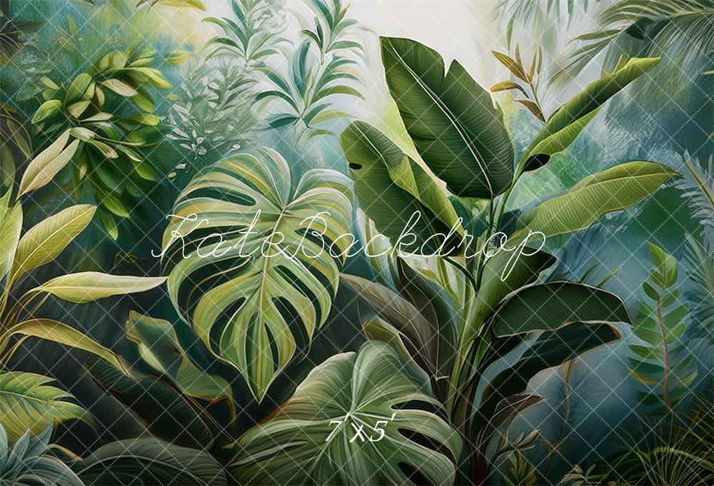 Kate Jungle Plantes Peinture Murale Toile de fond conçue par Mandy Ringe - Kate Backdrop FR