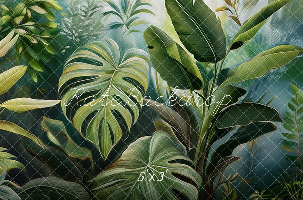 Kate Jungle Plantes Peinture Murale Toile de fond conçue par Mandy Ringe - Kate Backdrop FR