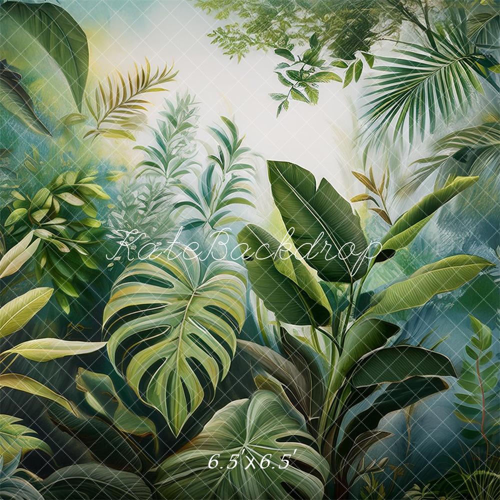 Kate Jungle Plantes Peinture Murale Toile de fond conçue par Mandy Ringe - Kate Backdrop FR