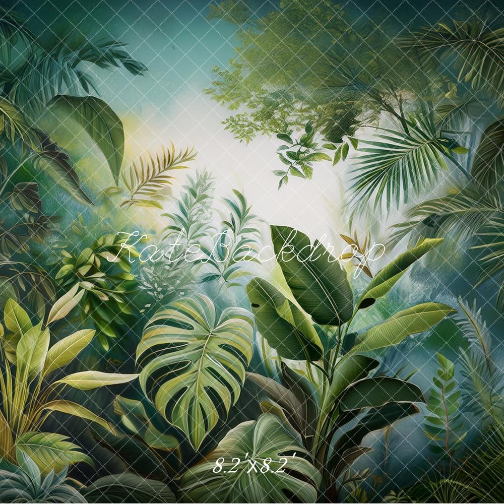 Kate Jungle Plantes Peinture Murale Toile de fond conçue par Mandy Ringe - Kate Backdrop FR