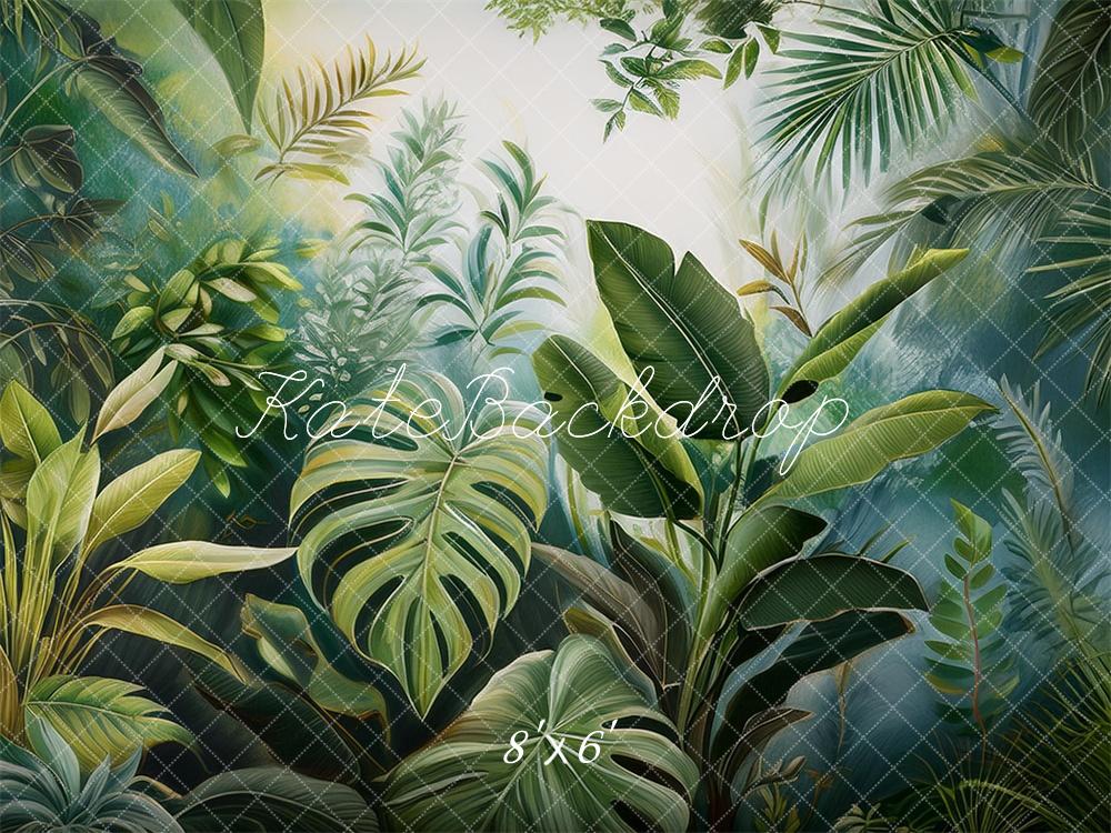 Kate Jungle Plantes Peinture Murale Toile de fond conçue par Mandy Ringe - Kate Backdrop FR