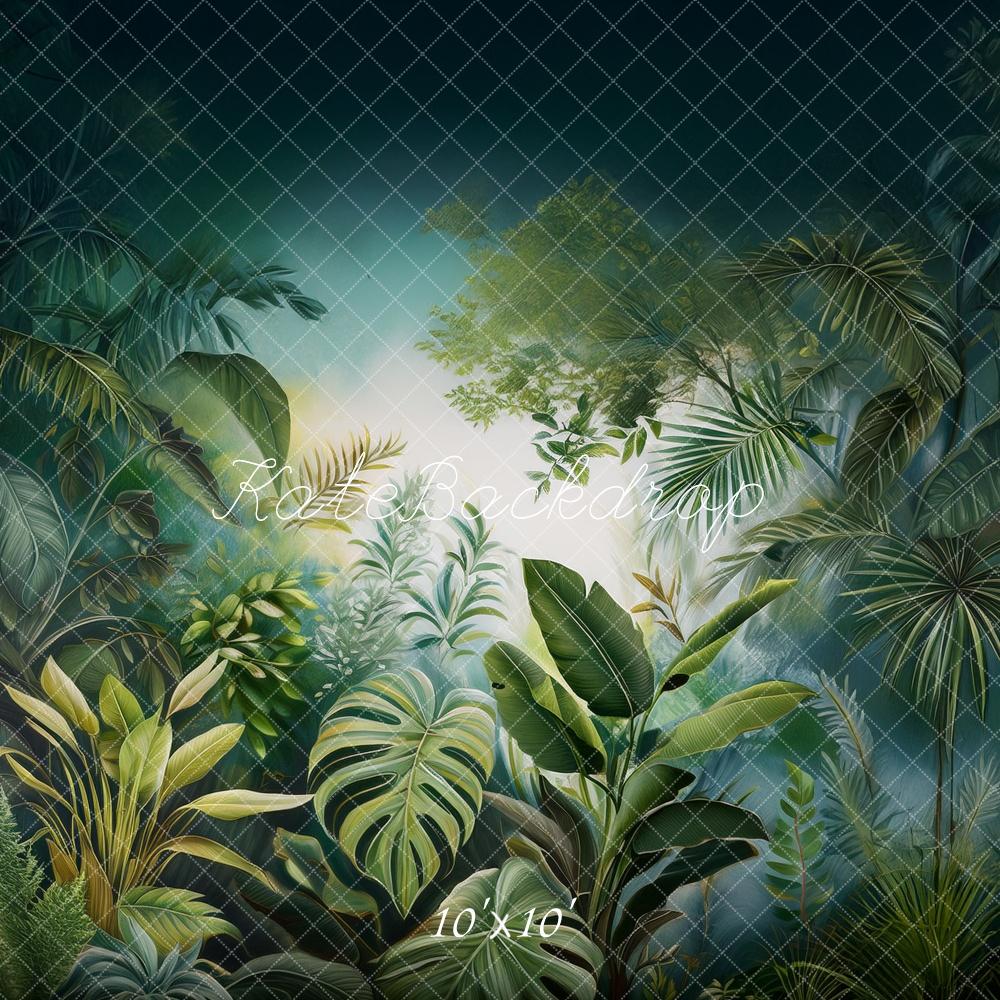 Kate Jungle Plantes Peinture Murale Toile de fond conçue par Mandy Ringe - Kate Backdrop FR