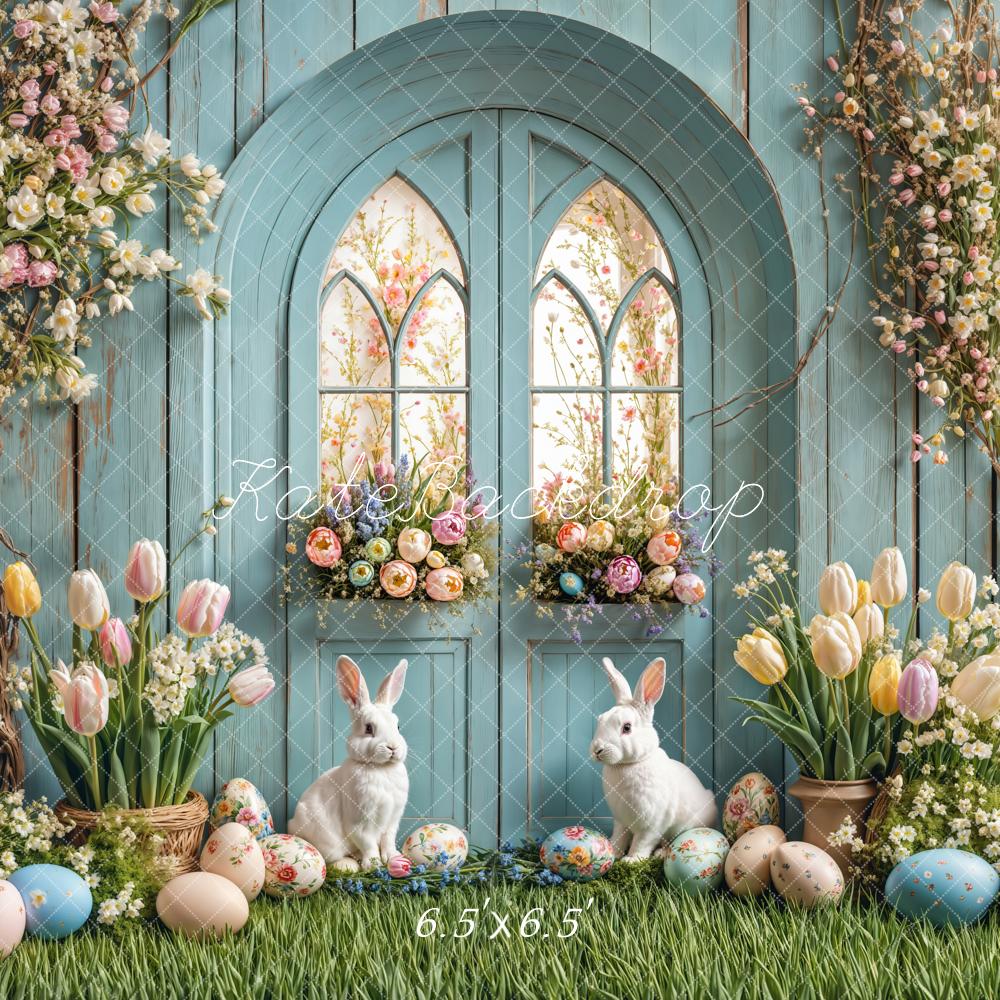PROMO Kate Pâques Lapin Fleur Œufs Porte Toile de fond conçue par Emetselch - Kate Backdrop FR