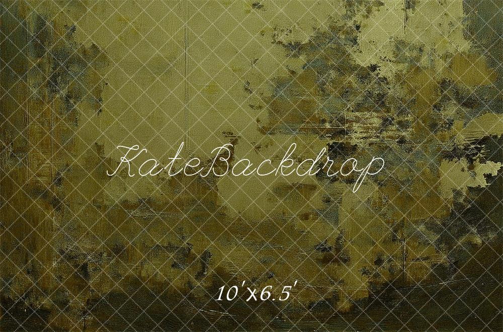 Kate Vert olive Abstrait Portrait Toile de fond conçue par Mandy Ringe - Kate Backdrop FR