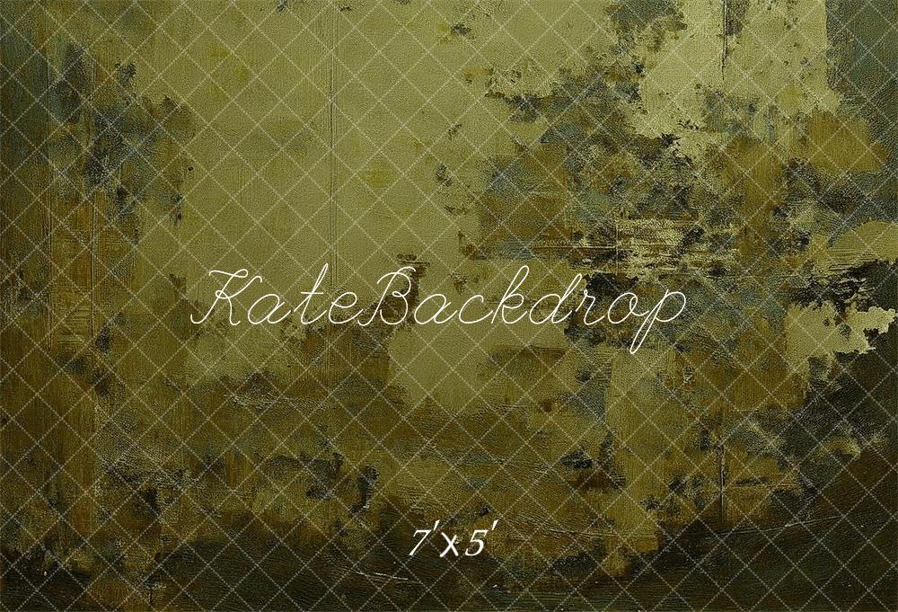 Kate Vert olive Abstrait Portrait Toile de fond conçue par Mandy Ringe - Kate Backdrop FR