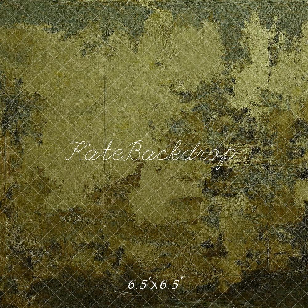 Kate Vert olive Abstrait Portrait Toile de fond conçue par Mandy Ringe - Kate Backdrop FR