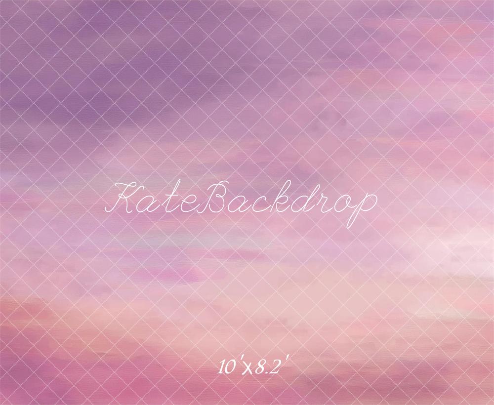 Kate Abstrait Rose & Violet Coucher de soleil Toile de fond conçue par Mandy Ringe - Kate Backdrop FR