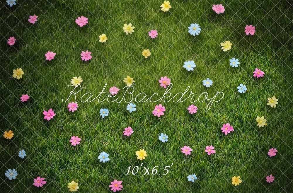 Kate Printemps Fleurs Prairie Sol Toile de fond conçue par Mini MakeBelieve - Kate Backdrop FR