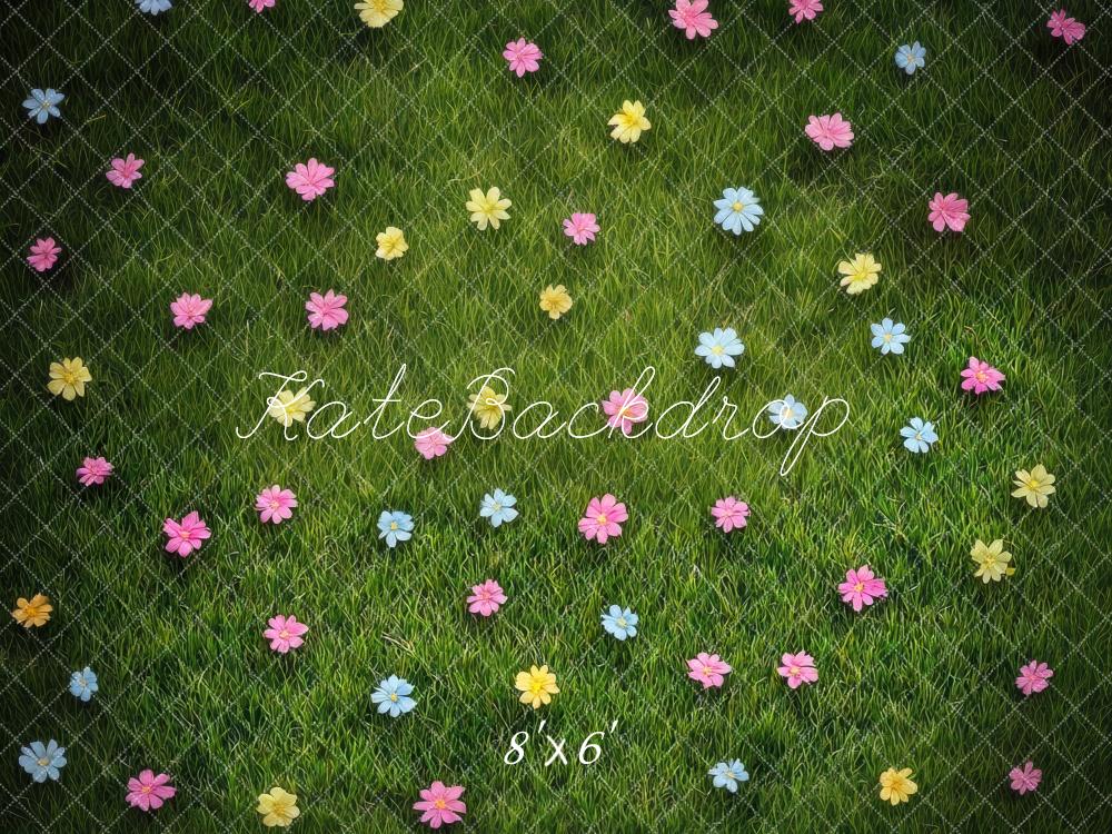 Kate Printemps Fleurs Prairie Sol Toile de fond conçue par Mini MakeBelieve - Kate Backdrop FR
