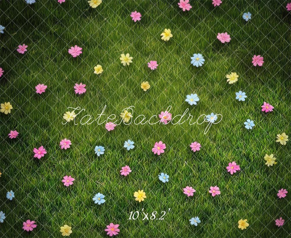 Kate Printemps Fleurs Prairie Sol Toile de fond conçue par Mini MakeBelieve - Kate Backdrop FR