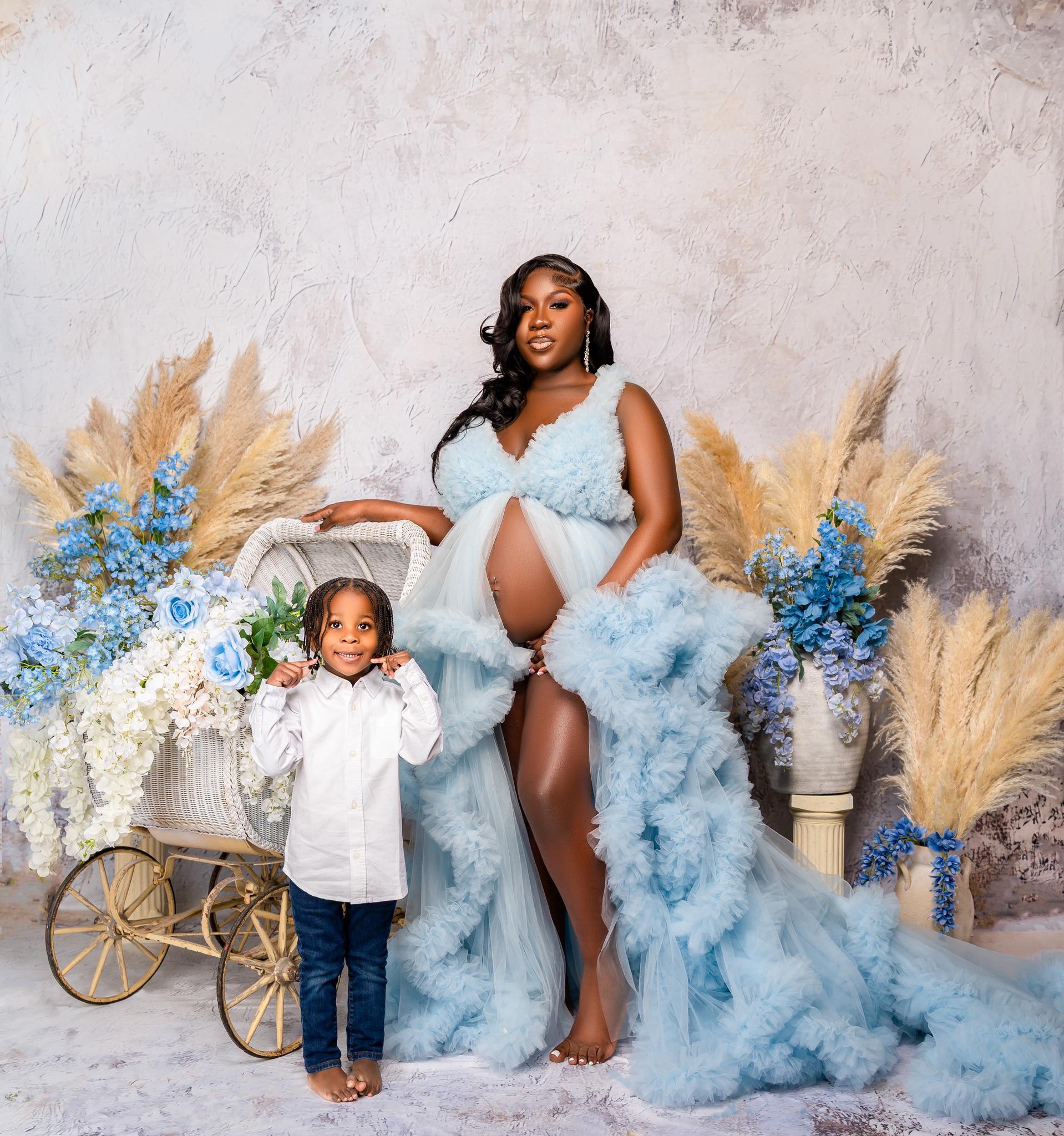 Kate Abstrait Neutre Blanc Sol Toile de fond conçue par Mini MakeBelieve - Kate Backdrop FR