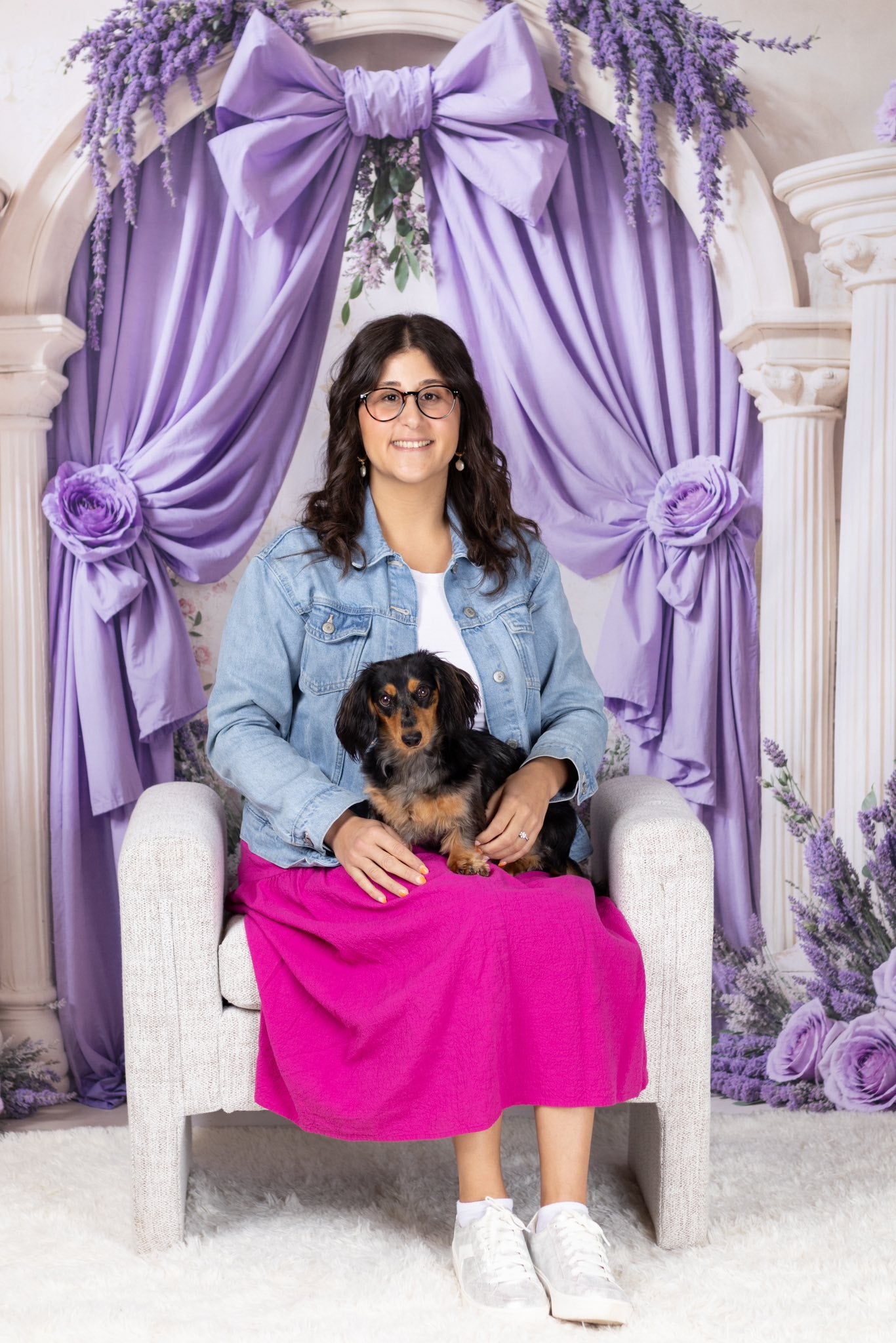 Kate Lavande Fleur Arche Colonnes Rétro Toile de fond conçue par Emetselch - Kate Backdrop FR