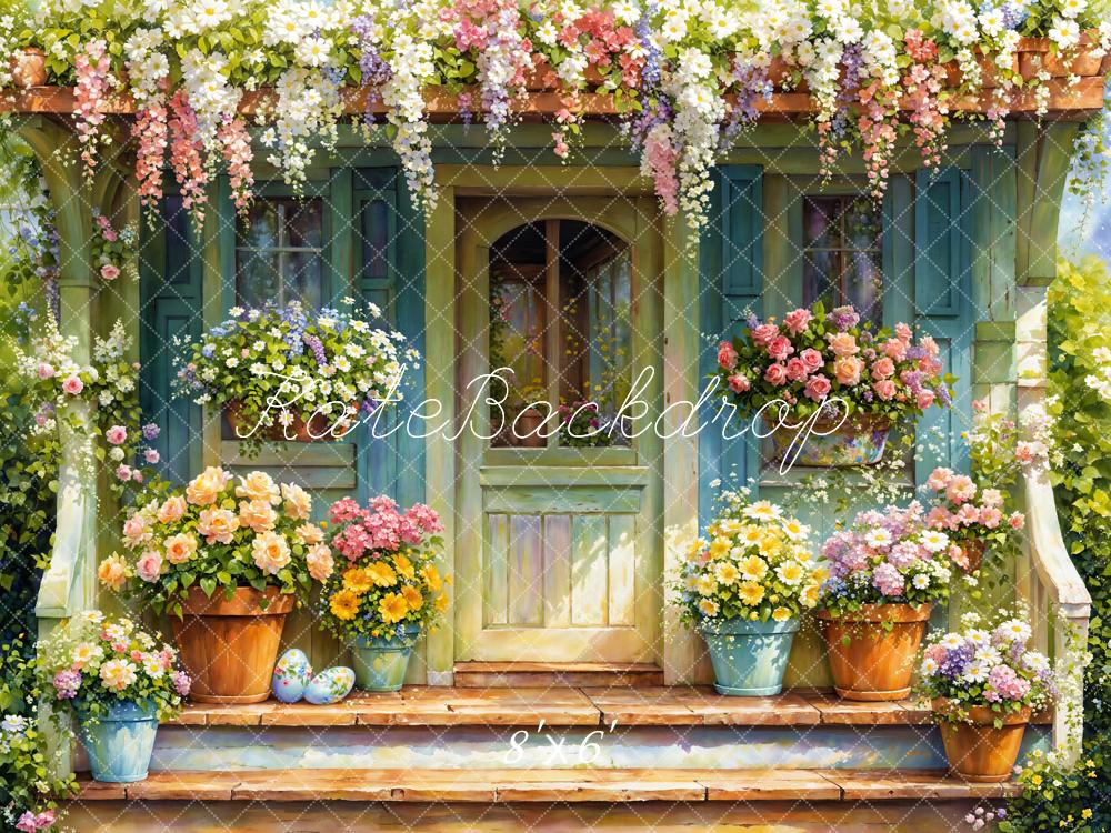 Kate Printemps Fleurs Porte Aquarelle Toile de fond conçue par Emetselch - Kate Backdrop FR