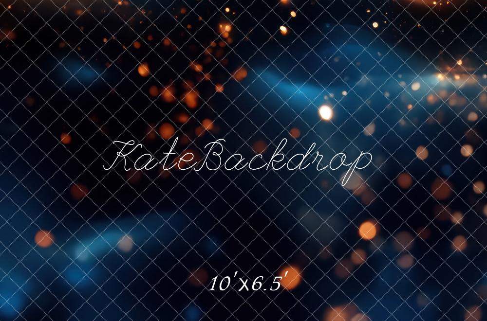 Kate Abstrait Bokeh Bleu Doré Toile de fond conçue par Mini MakeBelieve - Kate Backdrop FR