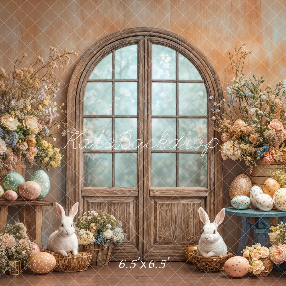 Kate Pâques Lapin Fleurs Porte Panier Toile de fond conçue par Emetselch - Kate Backdrop FR
