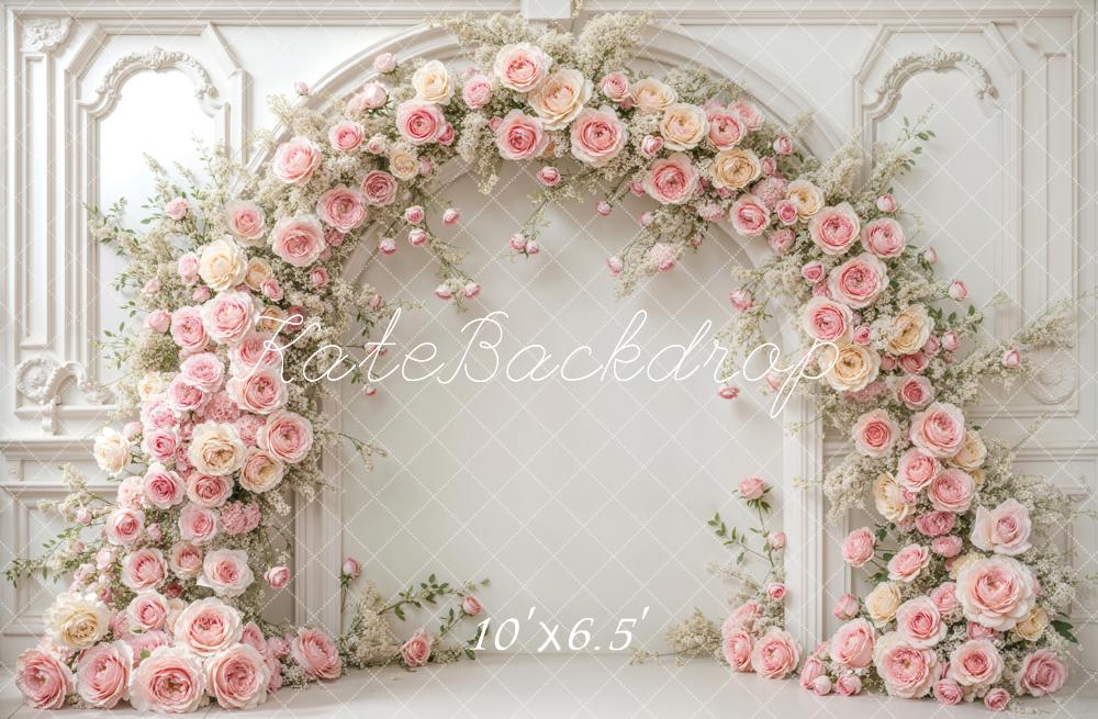 Kate Fleur Rose Arche Mariage Mur Rétro Toile de fond conçue par Emetselch - Kate Backdrop FR