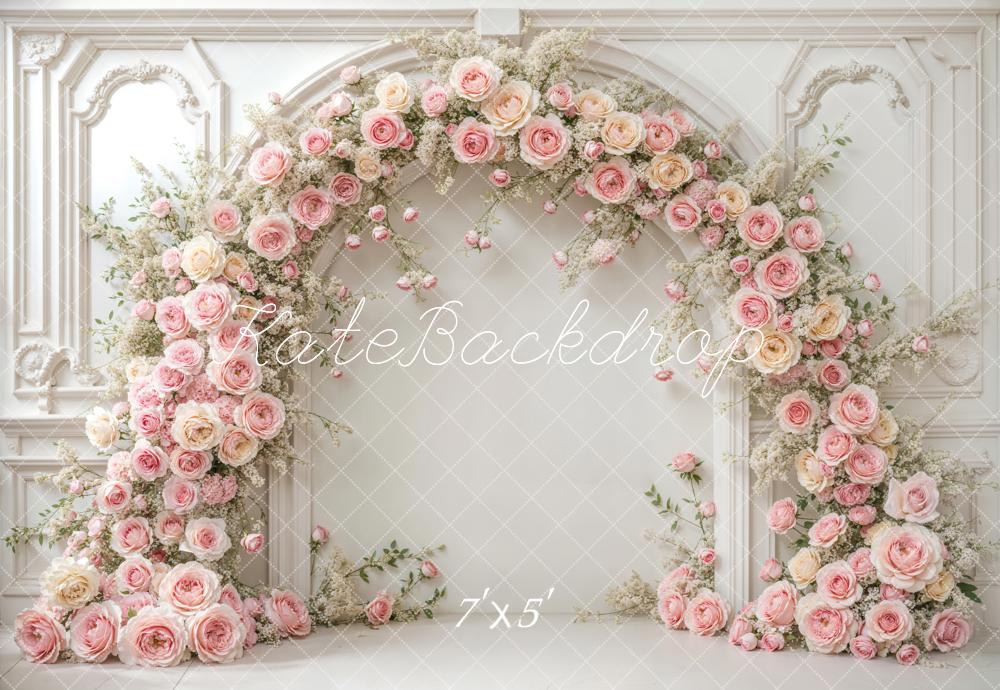 Kate Fleur Rose Arche Mariage Mur Rétro Toile de fond conçue par Emetselch - Kate Backdrop FR