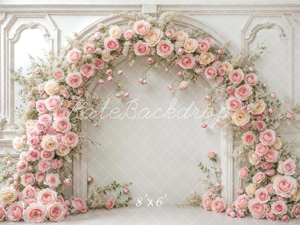 Kate Fleur Rose Arche Mariage Mur Rétro Toile de fond conçue par Emetselch - Kate Backdrop FR