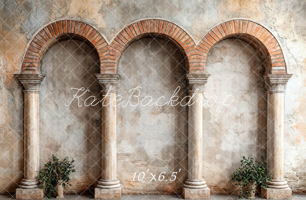 Kate Mur de Pierre Arche de Brique Vintage Toile de fond conçue par Emetselch