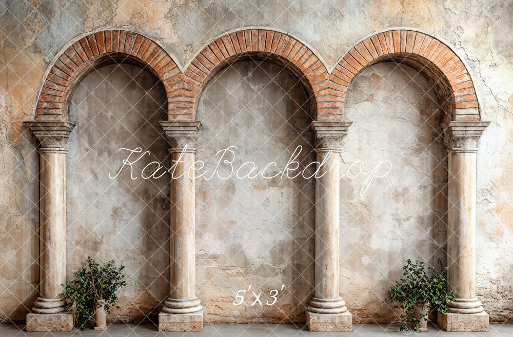 Kate Mur de Pierre Arche de Brique Vintage Toile de fond conçue par Emetselch