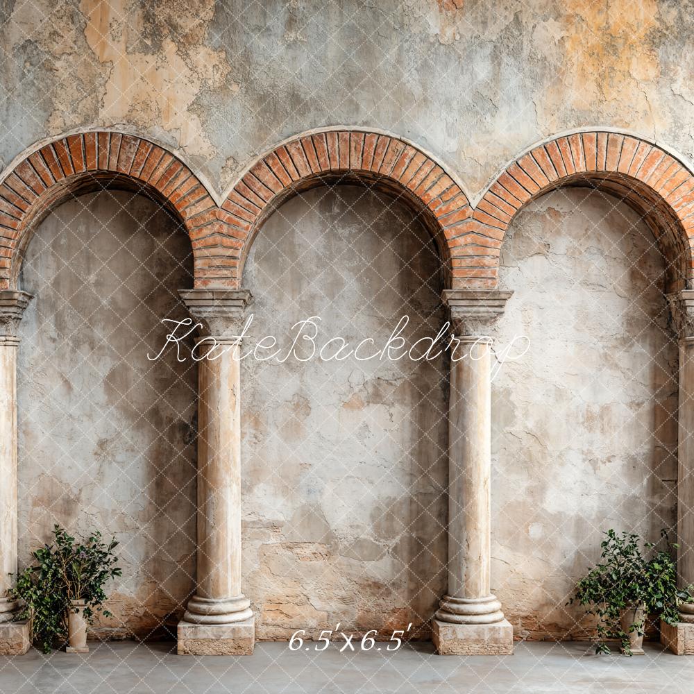 Kate Mur de Pierre Arche de Brique Vintage Toile de fond conçue par Emetselch