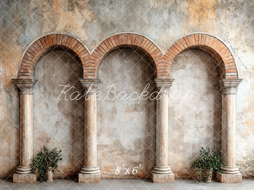 Kate Mur de Pierre Arche de Brique Vintage Toile de fond conçue par Emetselch