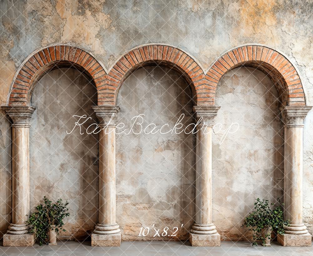 Kate Mur de Pierre Arche de Brique Vintage Toile de fond conçue par Emetselch