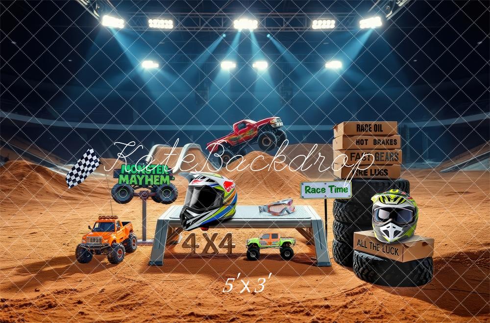 Kate Sport Voiture de course Casque Toile de fond conçue par Laura Bybee - Kate Backdrop FR