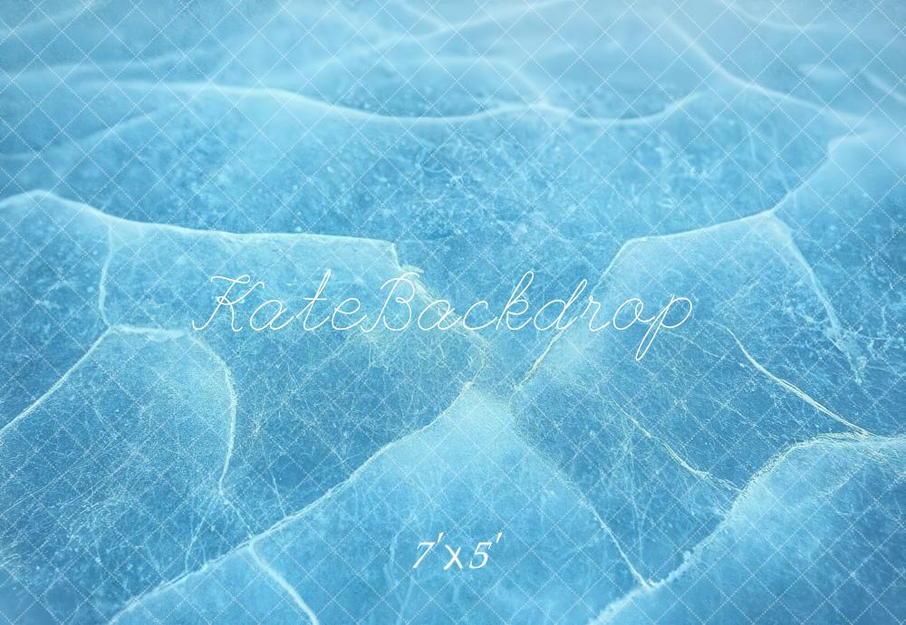 Kate Texture de Glace Hiver Sol Toile de fond conçue par Emetselch - Kate Backdrop FR