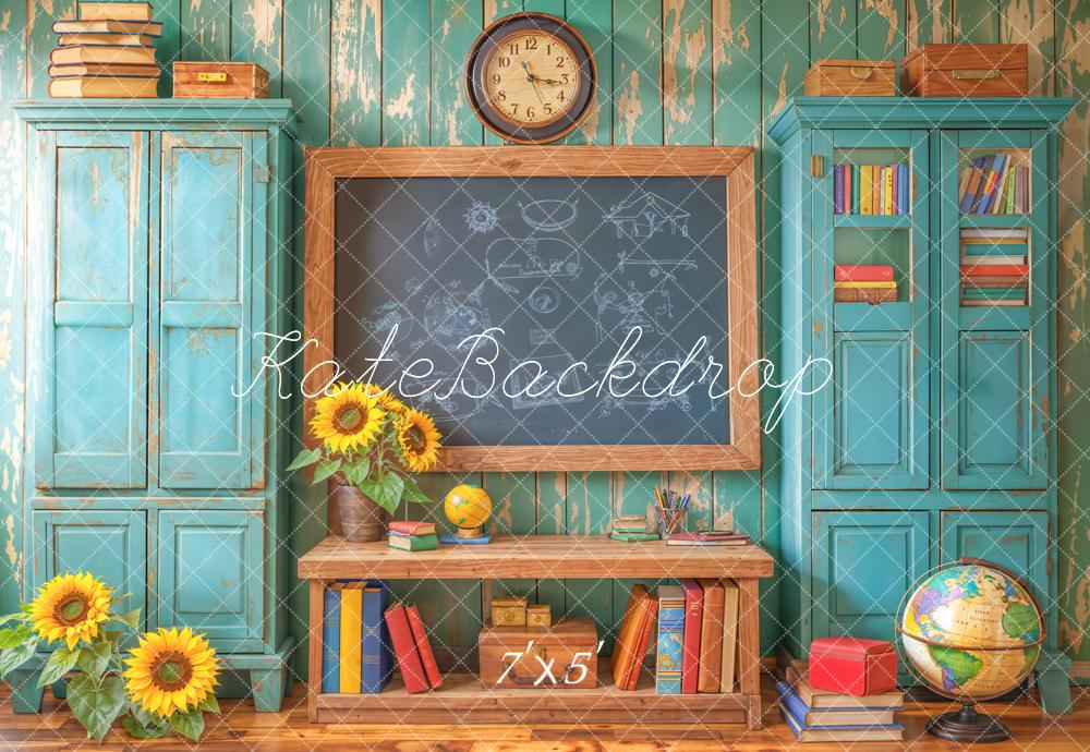 Kate Salle de classe Vintage Tableau noir Toile de fond conçue par Emetselch - Kate Backdrop FR