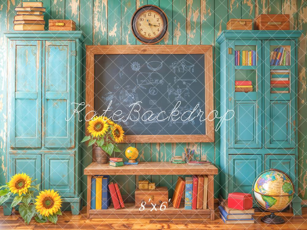 Kate Salle de classe Vintage Tableau noir Toile de fond conçue par Emetselch - Kate Backdrop FR
